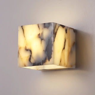 Black Stone Wall Light – Modern Bedroom Wall Lamp with Soft Ambient Lighting