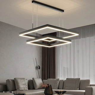 Modern Alloy Chandelier – Elegant Dining Room Lighting With Dimmable LED Pendant Light