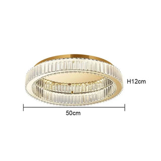 LED Ceiling Light – Modern Gold Finish Crystal Lamp with Adjustable Warm Ambient Lighting