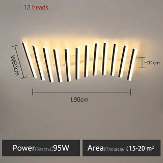 Semi-Flush Chandelier – Modern LED Ceiling Light | Iron Fixture for Dining Room