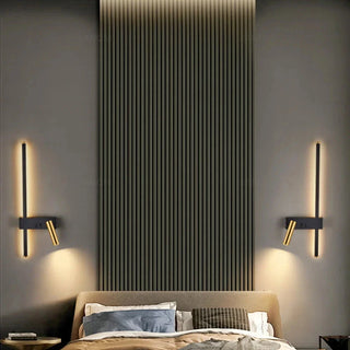Adjustable LED Wall Light – Aluminium Dual Head Wall Sconce | Modern Black Gold Lighting