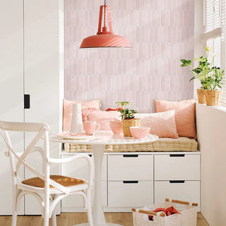 pink tile panels pvc eco vinyl waterproof wall panels matte finish close-up