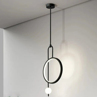 Modern Ring Pendant Light – LED Hanging Lamp With Adjustable Height & Warm Accent Lighting