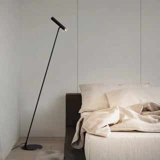 Black Nordic floor lamp side – metal rotating minimalist design