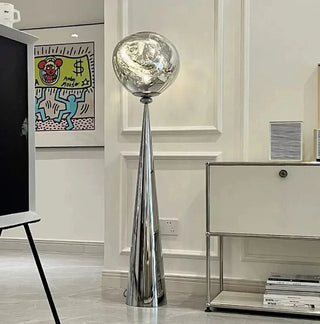 Lava Ball Floor Lamp – Decorative Aluminum Base With Acrylic Globe Light