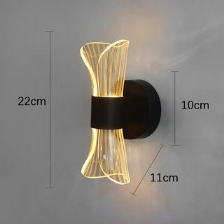 Gold Metal Wall Light – Contemporary LED Wall Sconce with Acrylic Diffuser