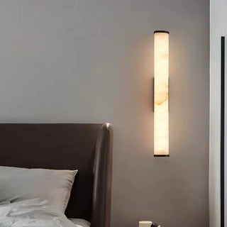 Marble Wall Light – Copper Wall Sconce with Integrated LED and Brass Bracket Fixture