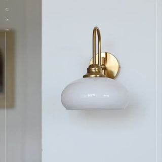 Glass Wall Light – Textured Glass Sconce with Gold or Chrome Finish