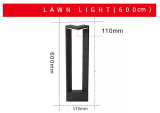 Modern Garden Lamp – Black Aluminum Outdoor Lighting Fixture | Stylish Patio Light