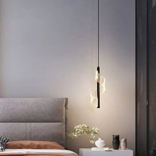 Modern Suspension Light – Spiral Pendant Lamp with PVC Lampshade & LED