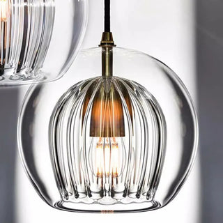 Painted Glass Pendant Light – Elegant Beehive Pendant Lamp with LED Lighting