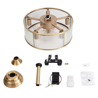 Industrial Ceiling Light – Gold Brass Kitchen Fixture | Vintage Warm Lighting