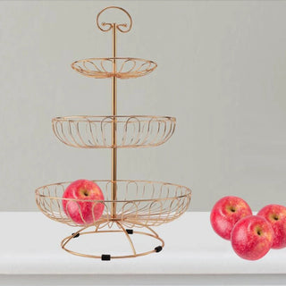 Iron tiered fruit stand