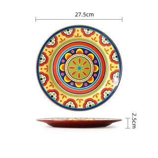 hand-painted ceramic dinnerware earthworks artisan crafted porcelain plates bowls set studio view