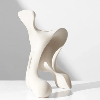 resin art sculpture white abstract handcrafted modern simplicity decor close-up