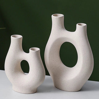 scandinavian ceramic vase handcrafted porcelain organic design modern minimalist decor close-up