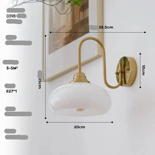 Glass Wall Light – Textured Glass Sconce with Gold or Chrome Finish
