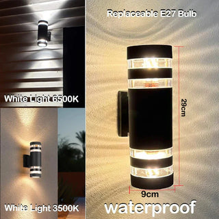 Waterproof Outdoor Wall Light – LED Energy Efficient Black Metal Sconce