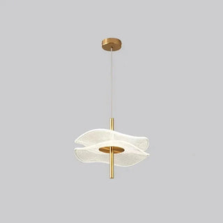 Modern LED Pendant Light – Scandinavian Gold Lampshade With Soft Ambient Lighting