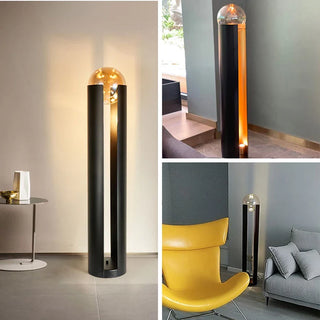 Metal Glass Floor Lamp – Postmodern LED Lighting for Living Room Ambiance