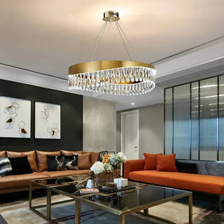 Height Adjustable Chandelier – Luxury Crystal Pendant Light With Energy Efficient LED