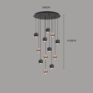 Brushed Steel Pendant Light – Modern LED Dimmable Lamp for Living Room
