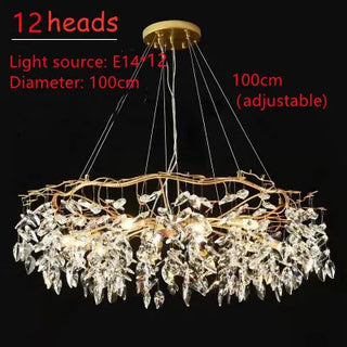 Modern Crystal Chandelier – Luxury Cut Crystal Pendant with Dimmable LED Lighting