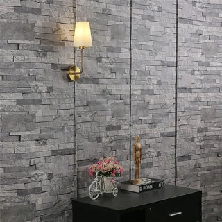 Indoor Wall Sconce – Linen Lampshade Light with Gold Metal Frame | Lumavera Lighting