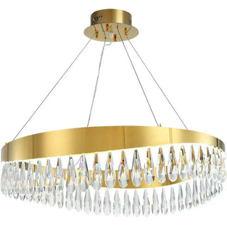 Height Adjustable Chandelier – Luxury Crystal Pendant Light With Energy Efficient LED