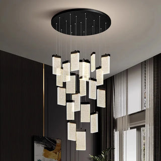 Modern Crystal Chandelier – Elegant Cord Suspended Fixture With Remote Control