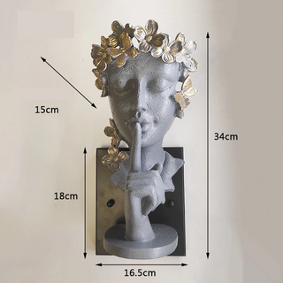 Decorative Wall Lamp – Sculpted Resin Butterfly Light With Gold Finish