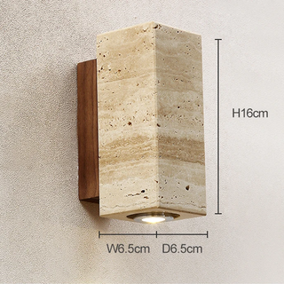 Marble Wall Sconce – Modern Aluminum Wall Light | Soft Bedroom Lighting