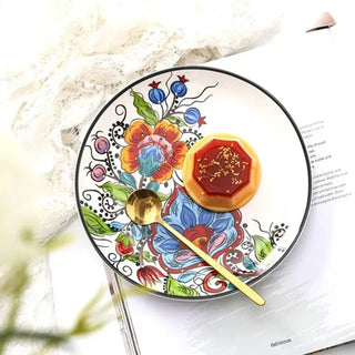hand painted ceramic plates earthworks elegant porcelain plates luxury dining set view
