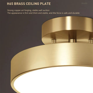Copper Ceiling Light – Modern Brushed Copper Fixture for Living Room Lighting