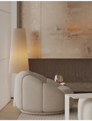 Nordic Floor Lamp – Modern Fabric Shade | Durable Iron Frame Lighting