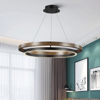 Modern Iron Chandelier – Minimalist LED Dining Room Lighting | Polished Fixture