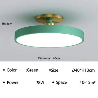 Aluminum LED Ceiling Light – Modern Minimalist Fixture with Soft Ambient Lighting
