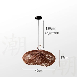 Rattan Pendant Light – Bamboo Woven Lamp with Eco Friendly LED Lighting