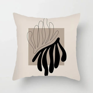 pattern pillowcases abstract cushion covers durable polyester cotton fabric close-up