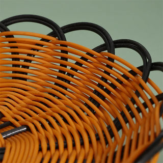 Woven rattan fruit basket