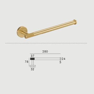 modern brass minimalist bathroom accessories copper metal fixtures hardware set view