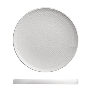 ceramic plate earthworks handcrafted porcelain elegant black white textured dishware lifestyle view