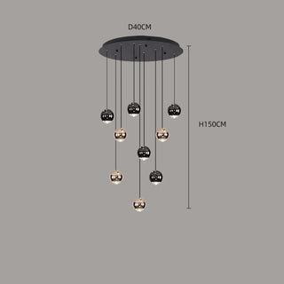 Brushed Steel Pendant Light – Modern LED Dimmable Lamp for Living Room