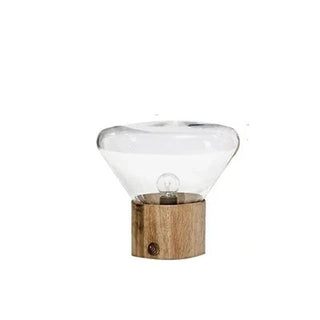 Clear glass Muffins floor lamp front — modern LED design
