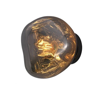 Lava dark smoke stained glass wall lamp — premium aluminum fixture