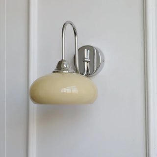 Glass Wall Light – Textured Glass Sconce with Gold or Chrome Finish