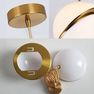 Circle Pendant Light – Modern Pendant Light With Gold Finish & Adjustable Suspension Cable