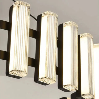 Modern Iron Chandelier – Circular LED Lighting Fixture for Living Room | Easy Install