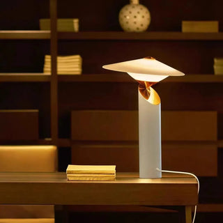 Metal Table Lamp – Classic LED Desk Lamp with Soft Warm Lighting for Bedroom