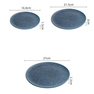 ceramic dinner plates earthworks handcrafted textured porcelain dinnerware top view